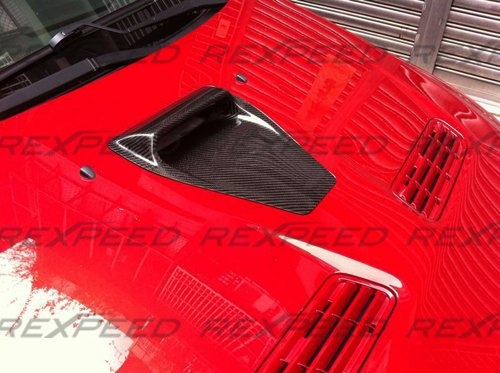 Rexpeed CW-Style Carbon Fiber Hood Scoop - EVO X